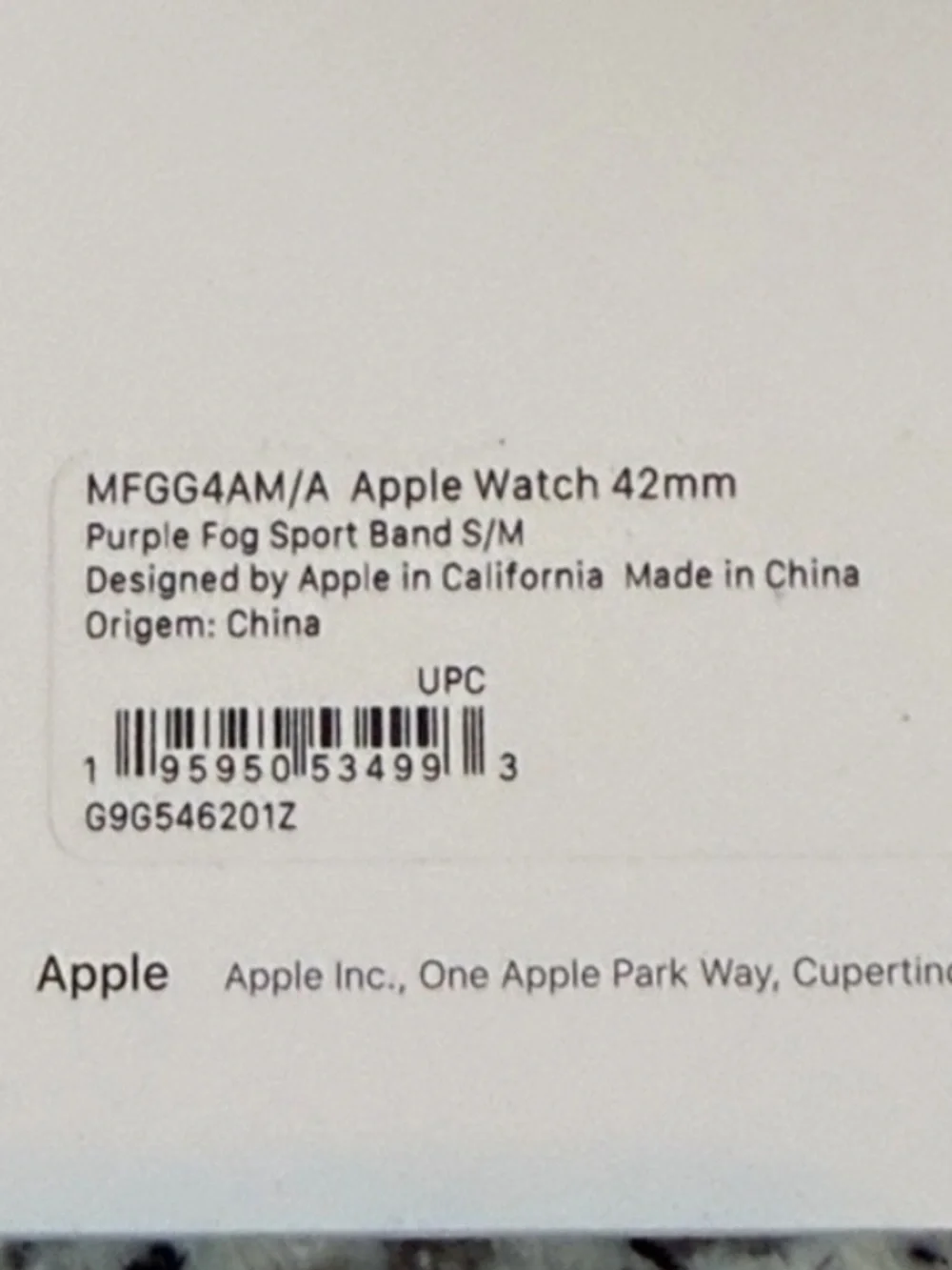 Apple Watch Deep Violet Sport Band